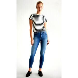 AG-ED Denim Farrah Skinny Ankle High-Rise Skinny Cloud Soft Denim 32